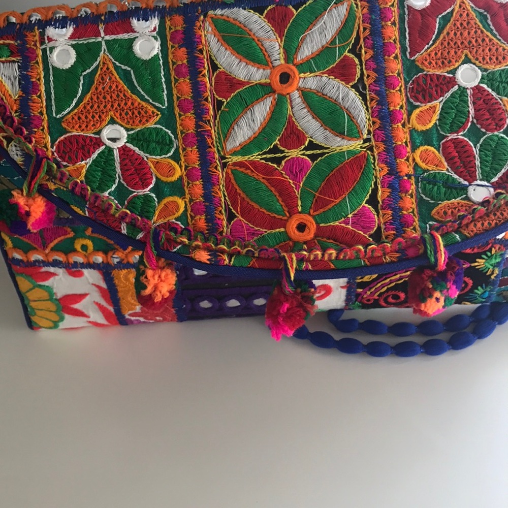 Banjara boho tribal clutch purse crossbody NEW - Picture 2 of 6